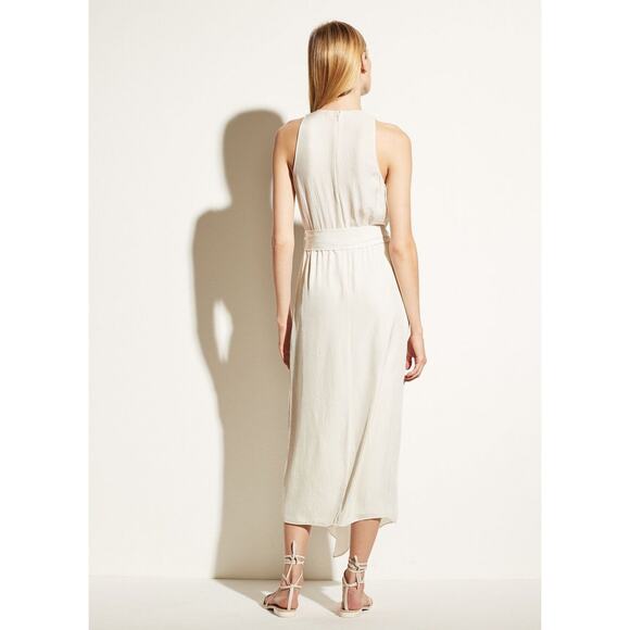 Vince Handkerchief Drape Asymmetric Dress in Bone Size 10 NWT - Picture 2 of 7